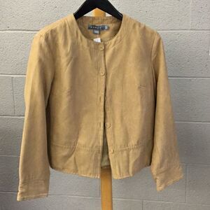 12 Petite KORET tan suede jacket
